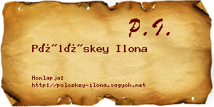 Pölöskey Ilona névjegykártya