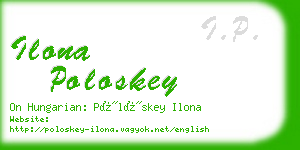 ilona poloskey business card